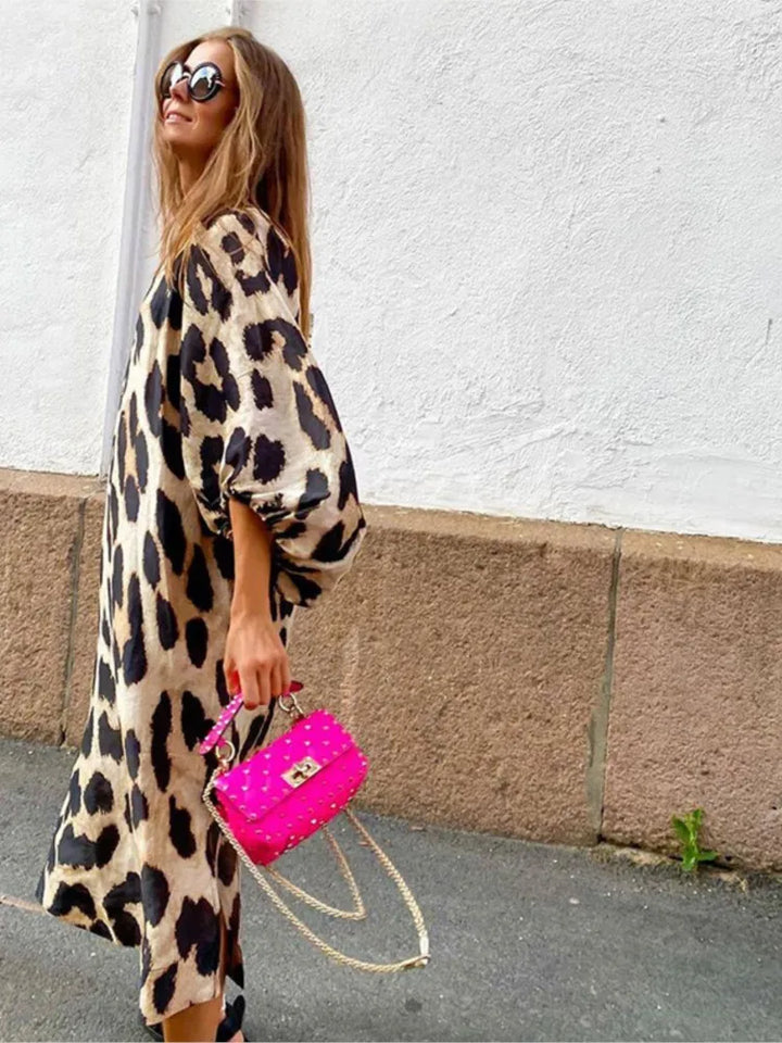 Lisa - Robe à imprimé léopard
