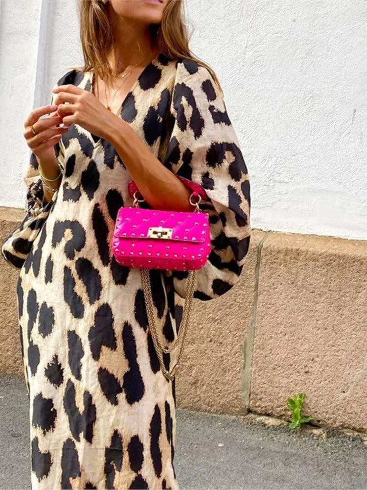 Lisa - Robe à imprimé léopard