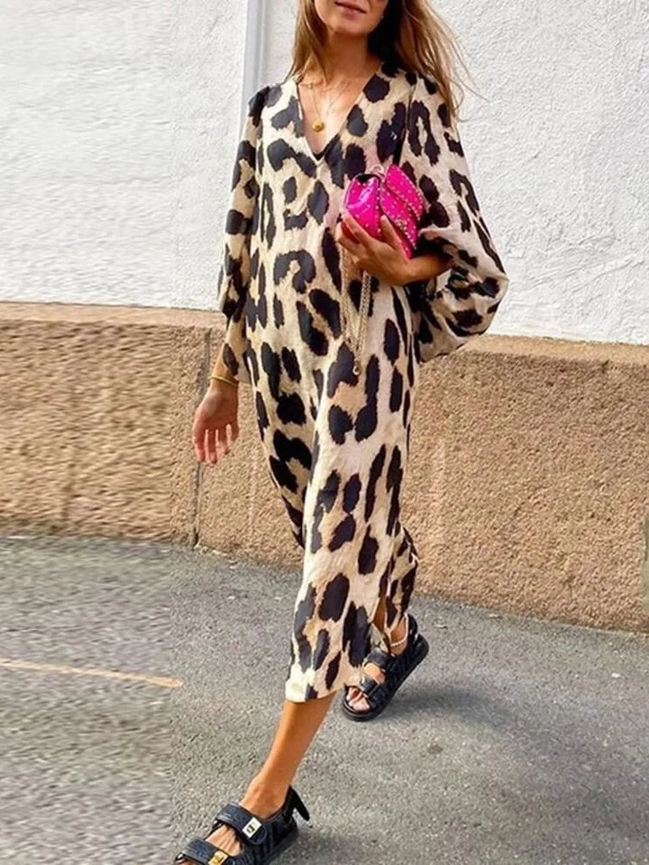 Lisa - Robe à imprimé léopard