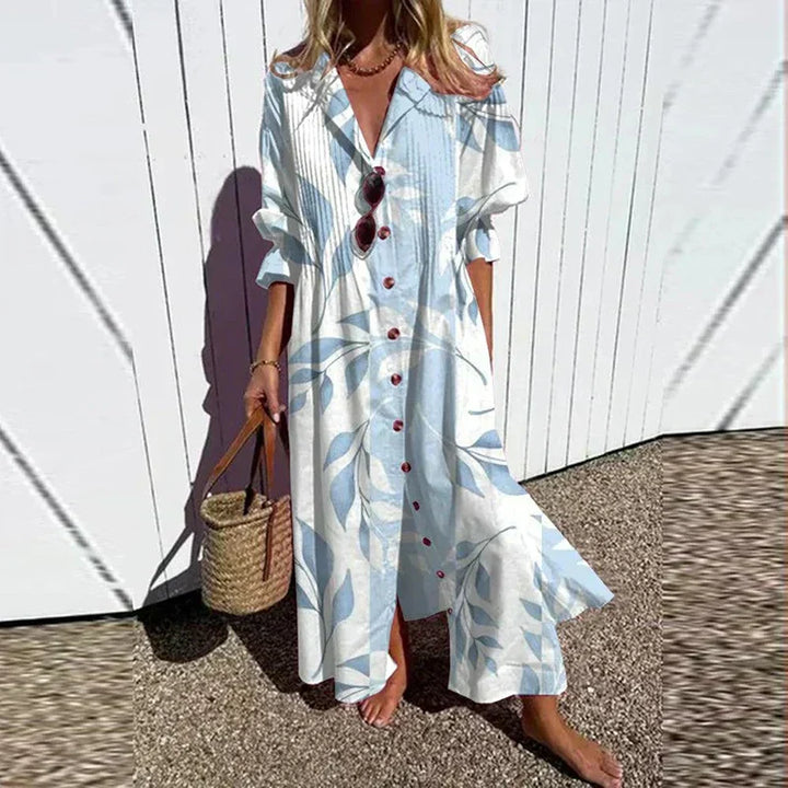 Cassidy - Robe longue à manches bouffantes style Boho Beauty 