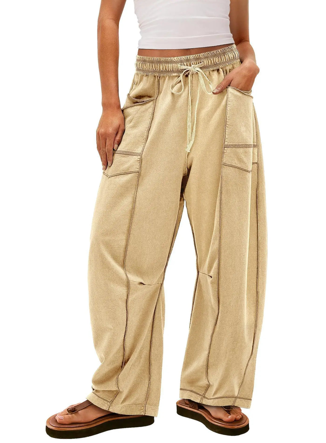 Orlaina™ | Pantalon large coupe décontractée