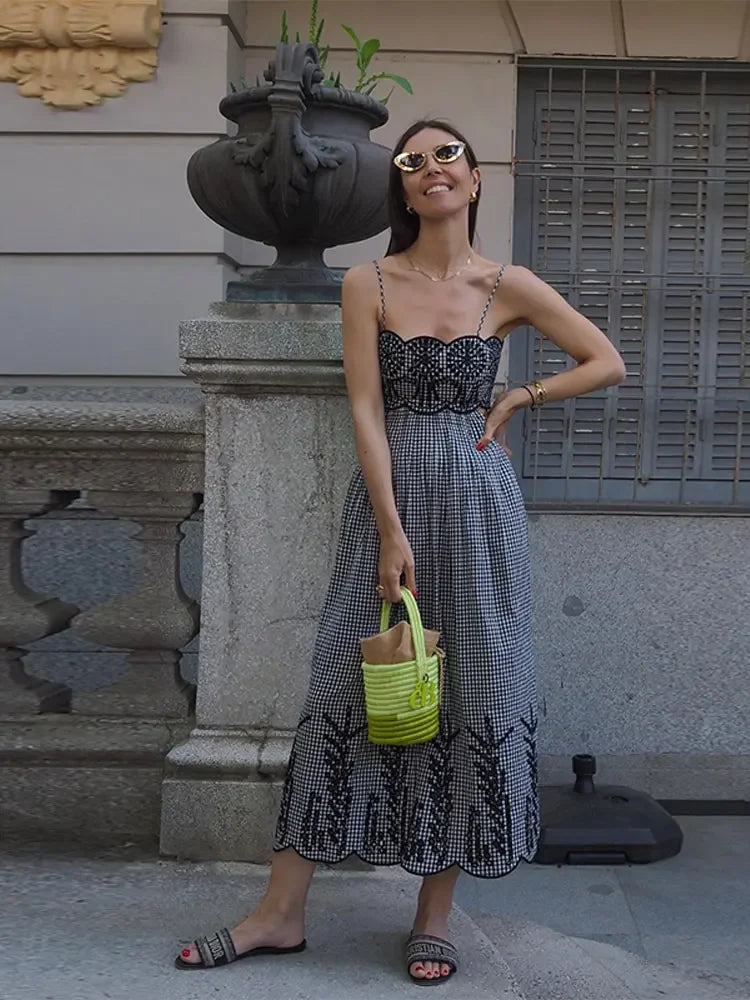 Clara - Robe vichy chic