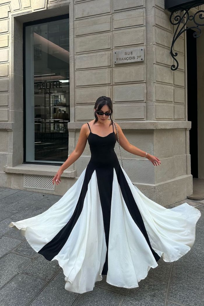 Eliana | Robe longue à empiècements