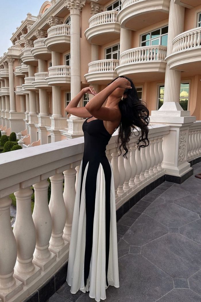 Eliana | Robe longue à empiècements