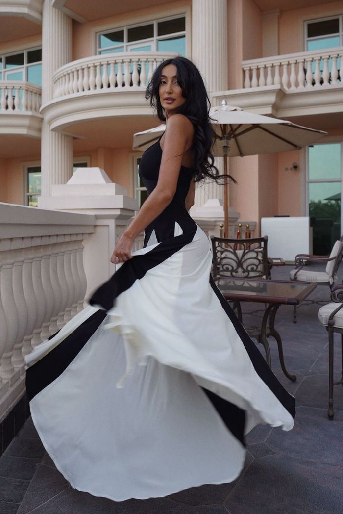 Eliana | Robe longue à empiècements