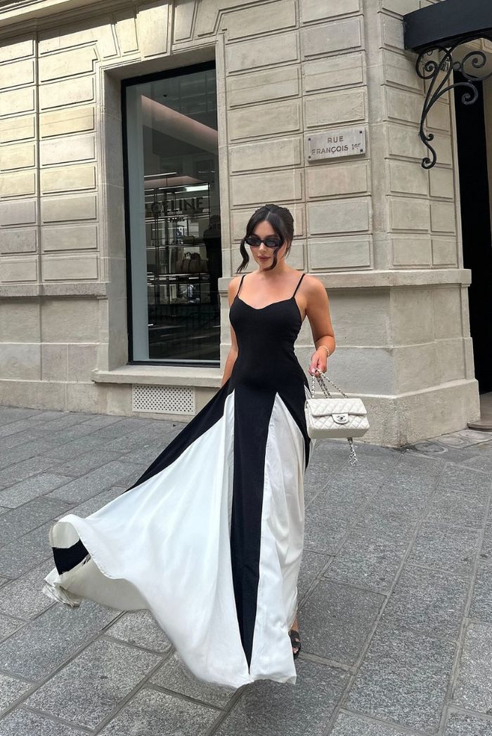 Eliana | Robe longue à empiècements
