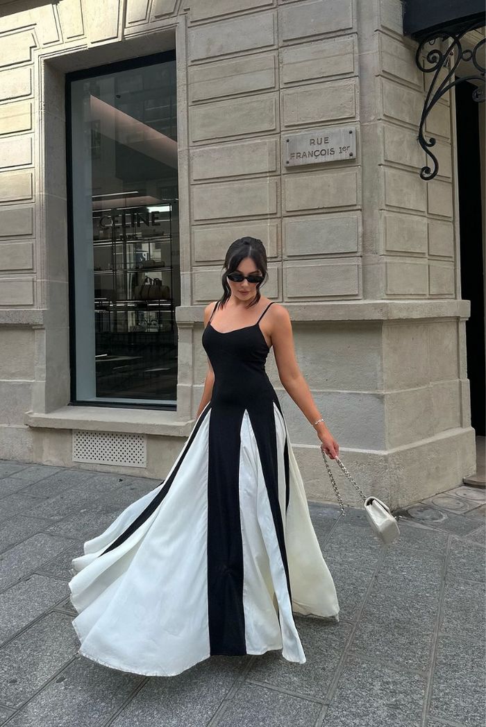 Eliana | Robe longue à empiècements