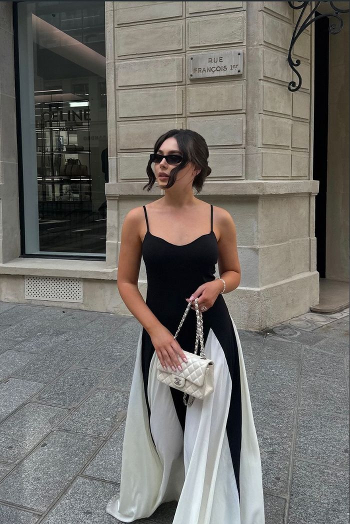 Eliana | Robe longue à empiècements