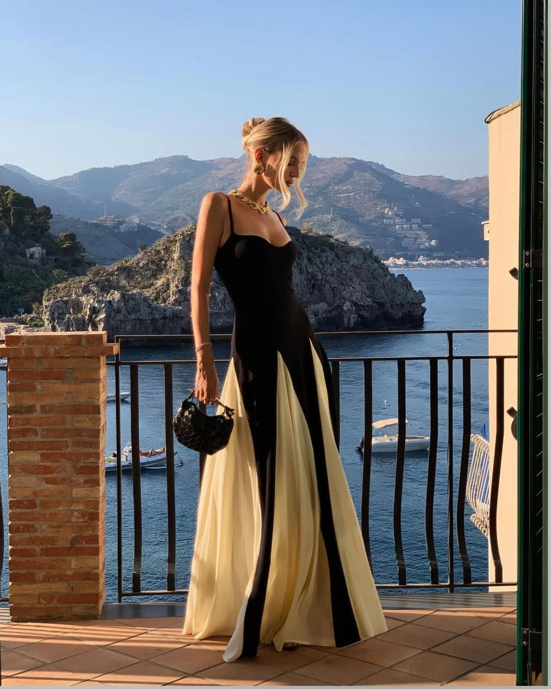 Eliana | Robe longue à empiècements