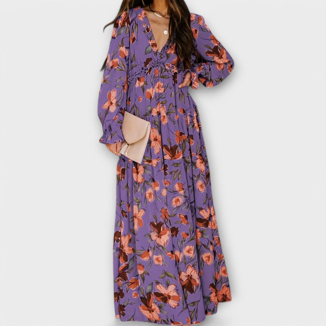 Juno - Robe longue fleurie élégante