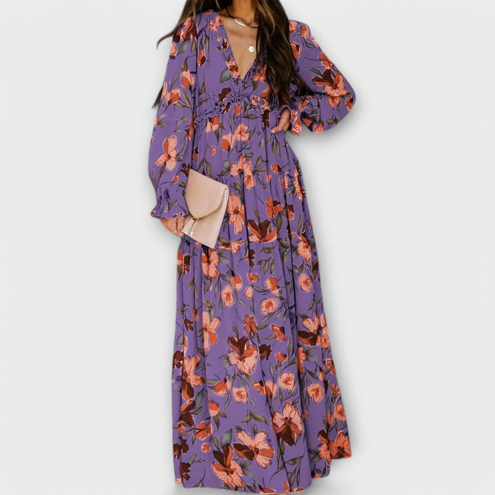 Juno - Robe longue fleurie élégante