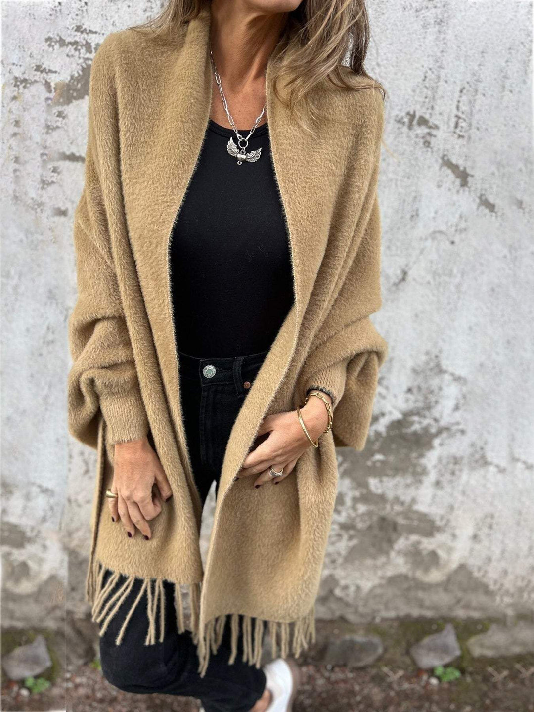 Helene™ | Long-Sleeved Coat with Tassels