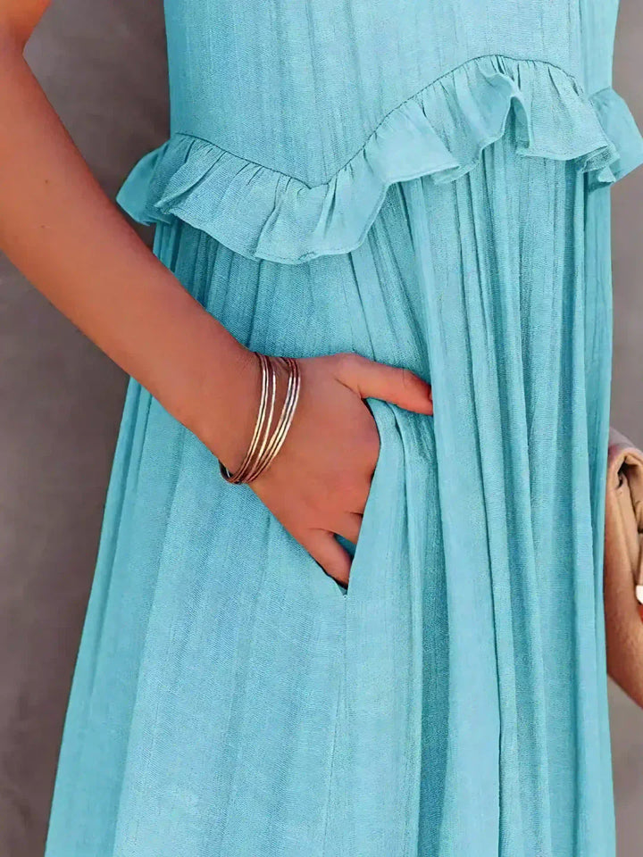 Emilia™ - Robe longue dos nu à volants