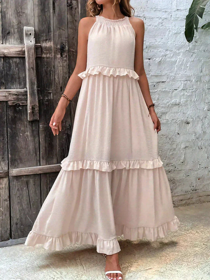 Emilia™ - Robe longue dos nu à volants