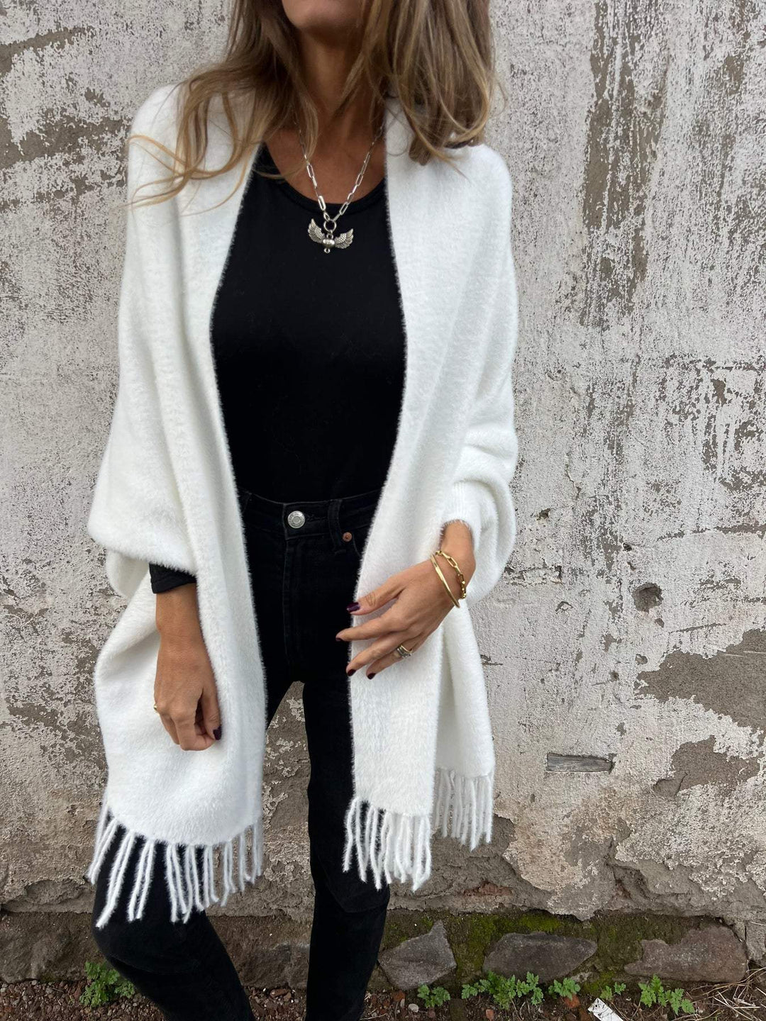 Helene™ | Long-Sleeved Coat with Tassels