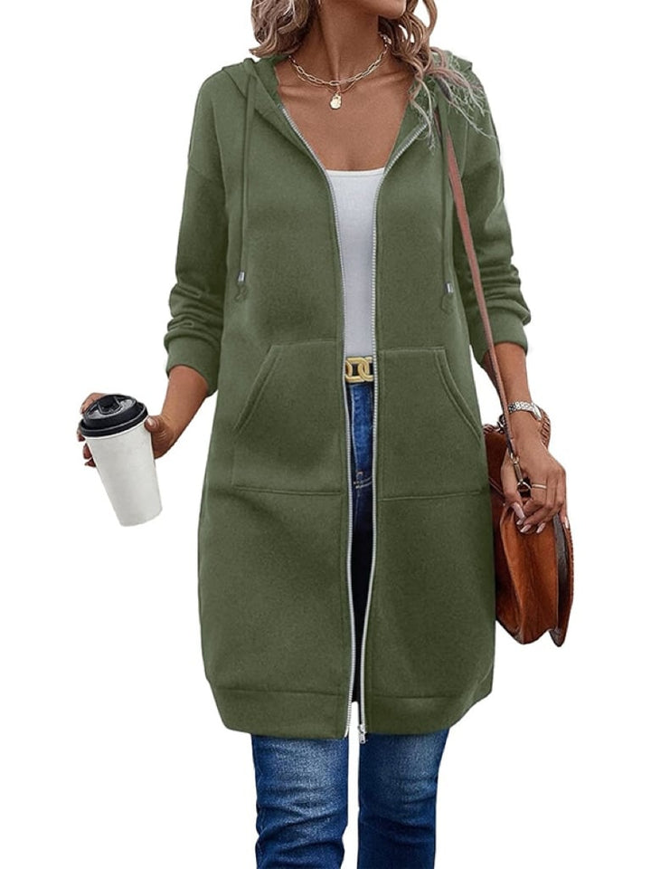 Fravelle™ | Casual Zip-Up Fleece Hoodie for Women