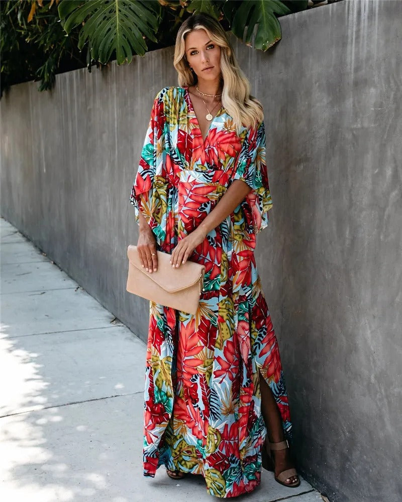 Robe longue kimono bohème brise Juniper